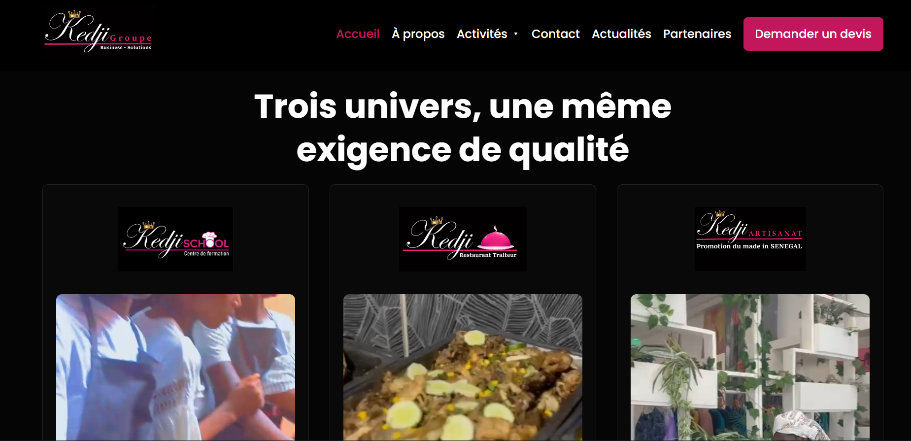 Site web de Kedji